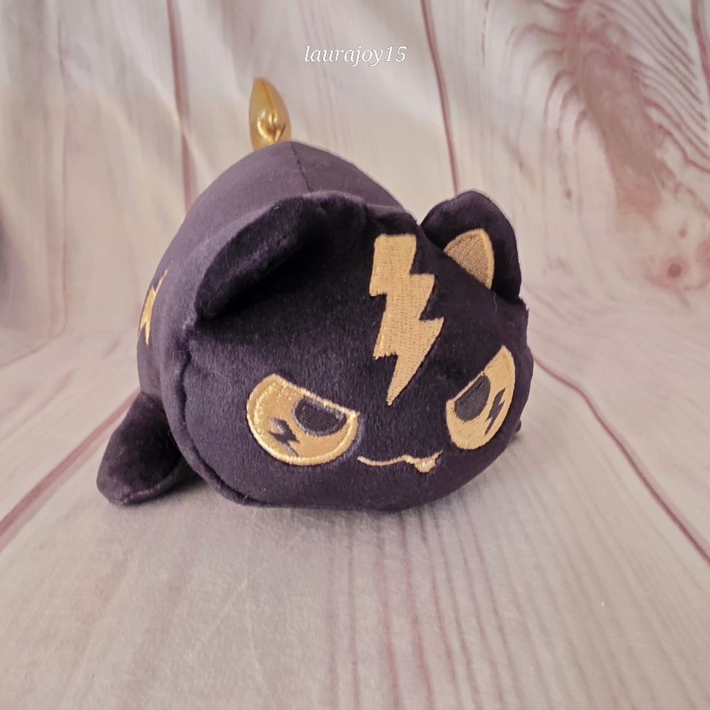 Aphmau Meemeows Litter 8 Elemental Lightning Cat Plush Black Gold 6 Inch 2025